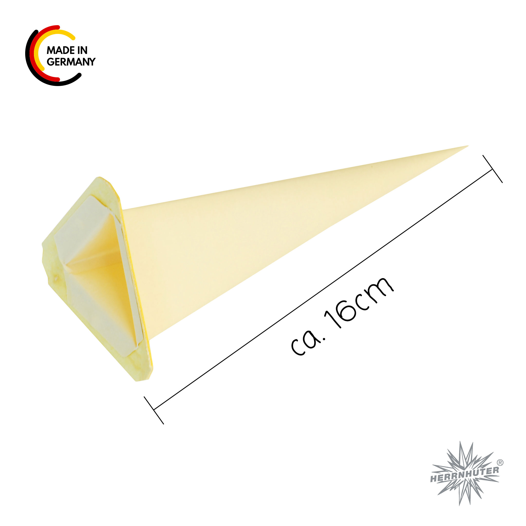 Original Herrnhuter Ersatzzacken für Papiersterne i6 Ø60cm dreieck gelb