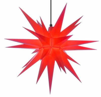 Original Herrnhuter Stern für außen a7 ( 68 cm), rot fertig montiert