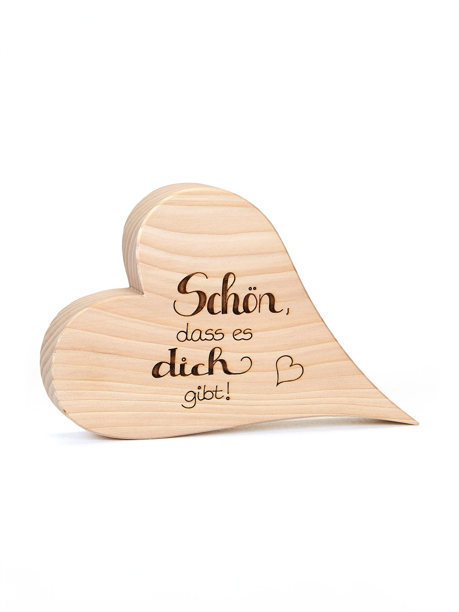 Holzherz mit Spruch Geschenk aus Holz
